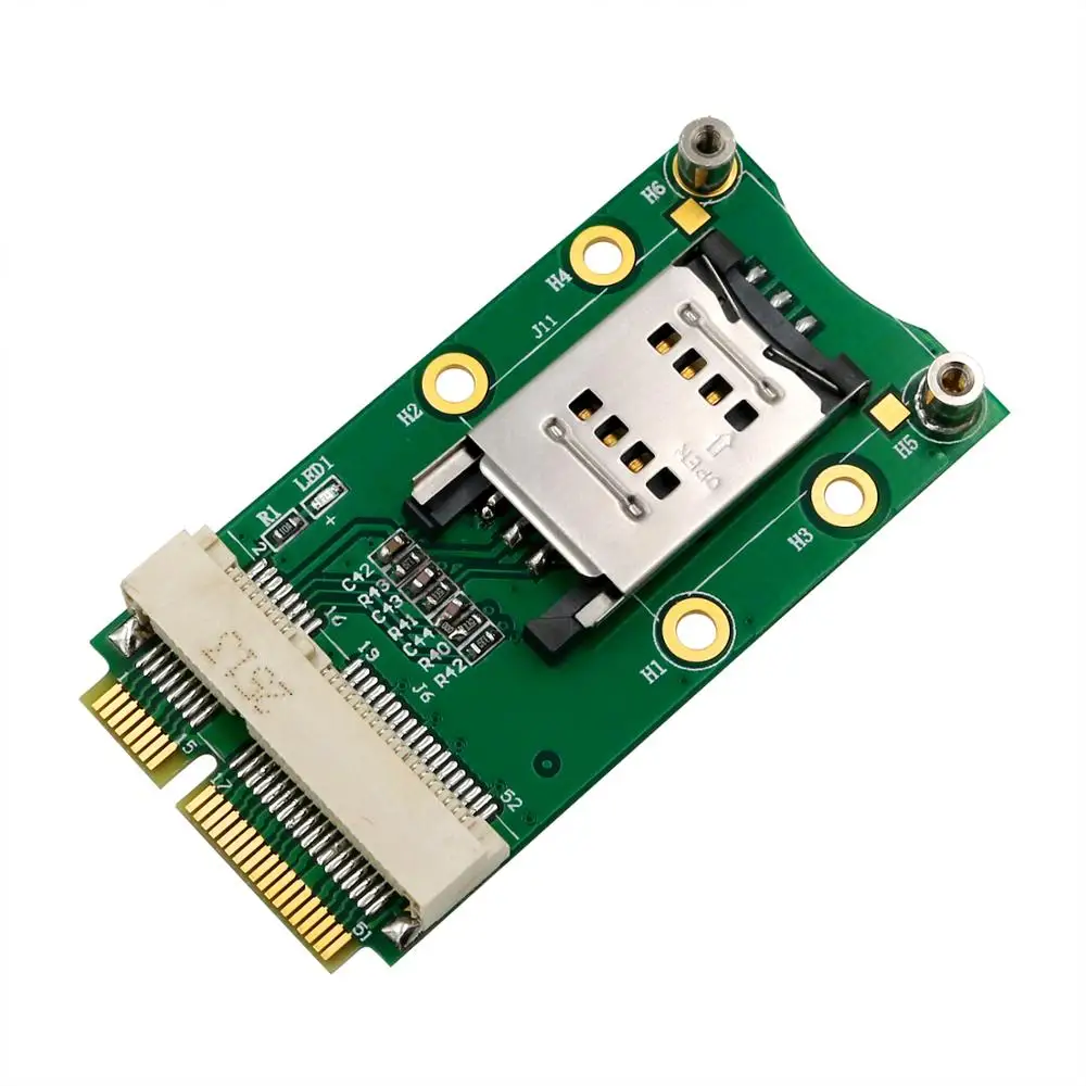 Mini PCI-E Adapter with SIM Card Slot for 3G/4G ,WWAN LTE ,GPS card Supports USB interface of mini PCI-E Cards