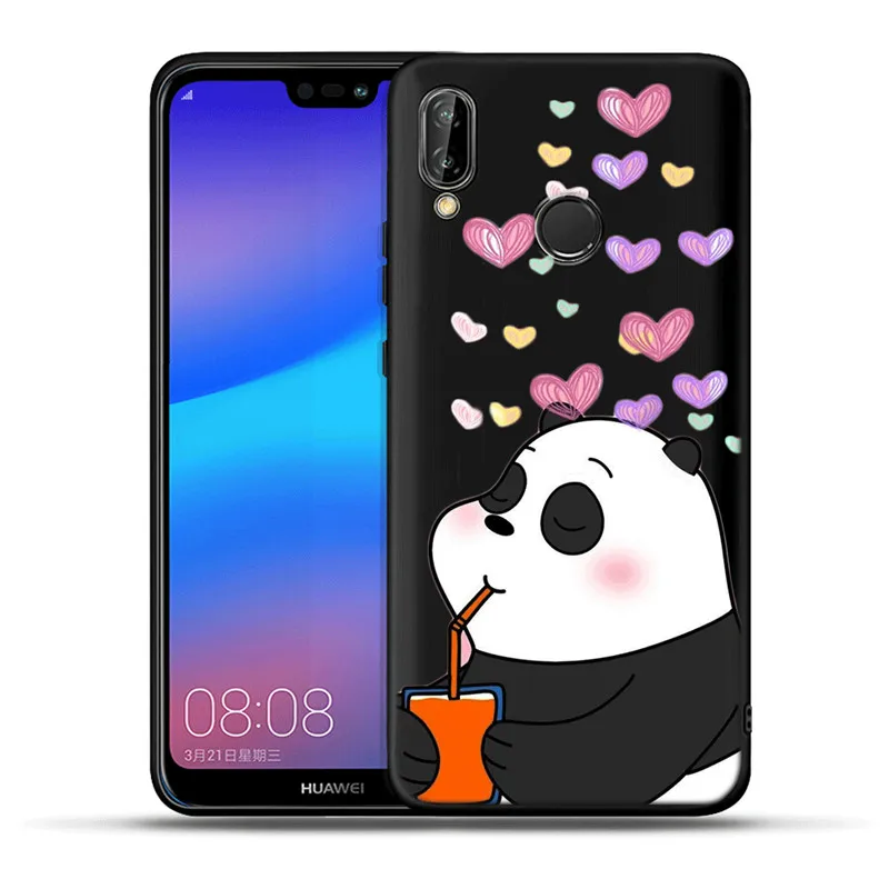 Силиконовый чехол с милой пандой для телефона huawei Mate10 20 Lite Pro P8 P9 P10 P20 Lite P20 P30 Pro P Smart Smart Coque Shell