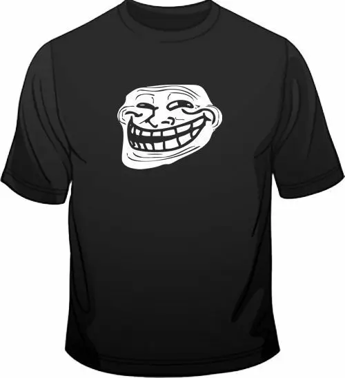 Troll Face Meme Gamer веб-гик забавные мужские свободные хлопковые футболки | Мужская