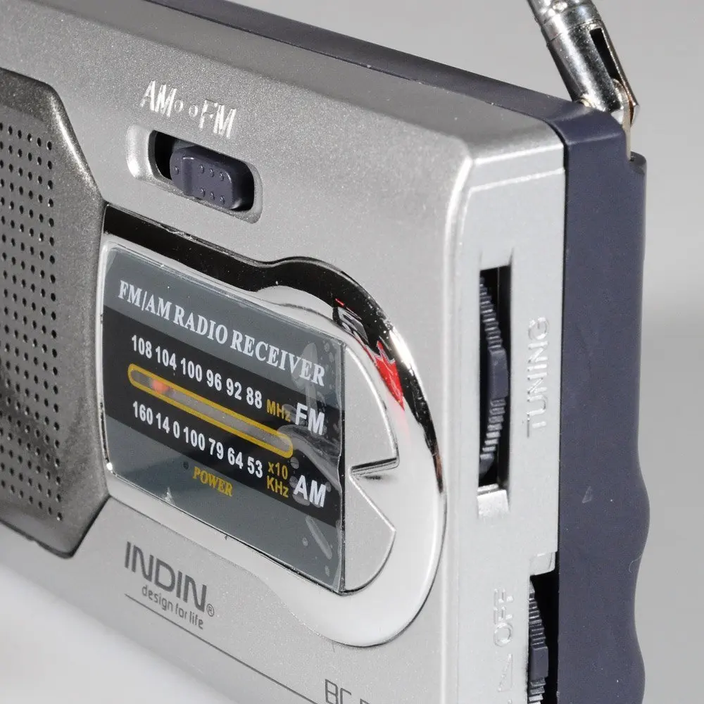 Карманное мини радио AM FM тонкий портативный приемник стереодинамики музыкальный