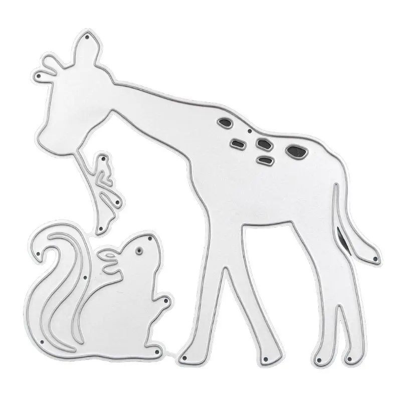 Белка Жираф металла резки плашки Трафаретный Скрапбукинг DIY штамп для альбомов