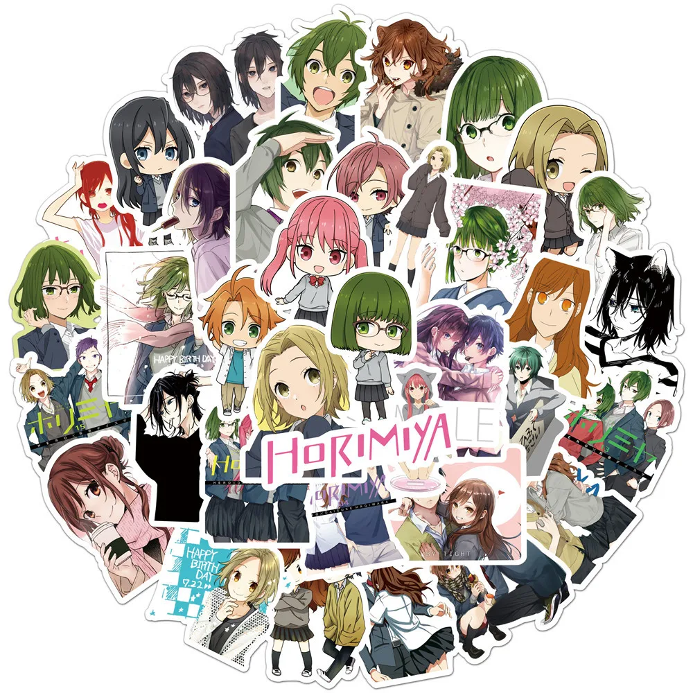 

50Pcs/set Cartoon Horimiya Anime Graffiti Sticker For Kids Fashion Laptop Decals Case Luggage Helmet Suitcase Scrapbook