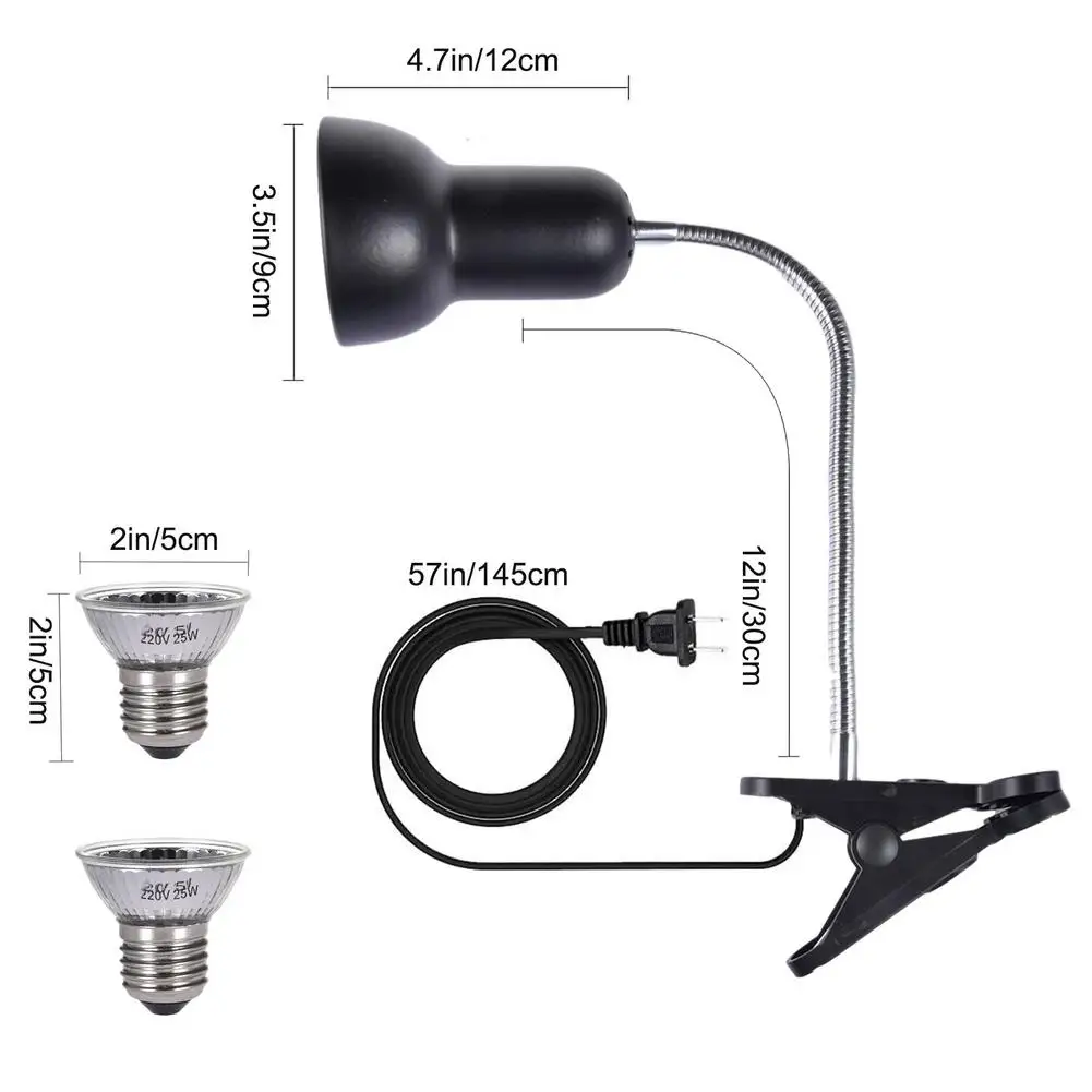 Рыб танк черепаха Рептилия Отопление светильник 360 градусов вращение E27 лампа с