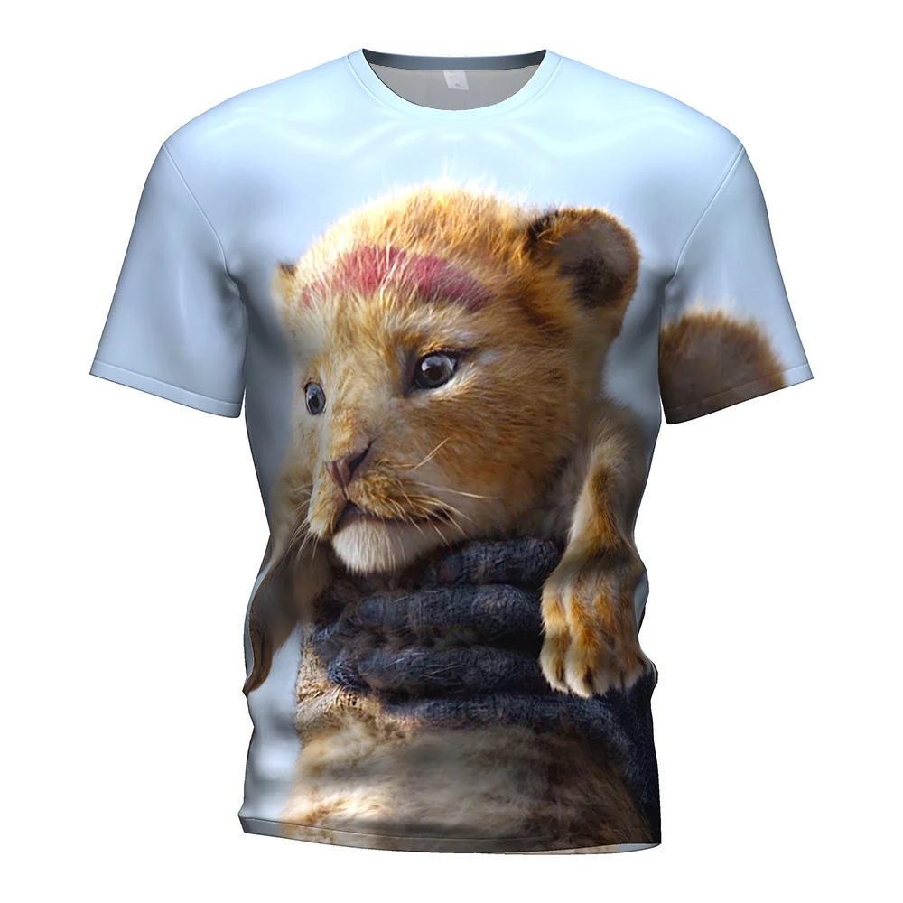2019 Лето Король Лев Мужская 3D футболка/женщина уличная Simba футболка аниме Унисекс