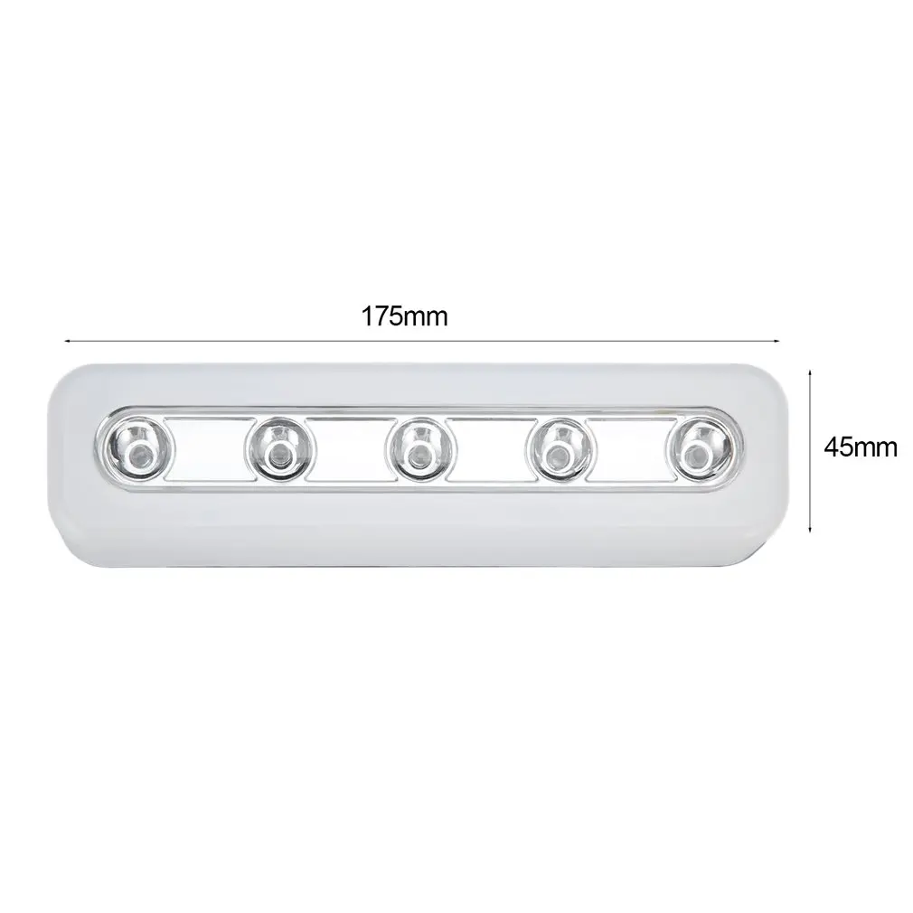 

2017 NEW Super Brightness Wireless Wall Light 5 LED Cabinet Closet Self-Stick Tap Light Home Night Emergency Touch Light Lamp