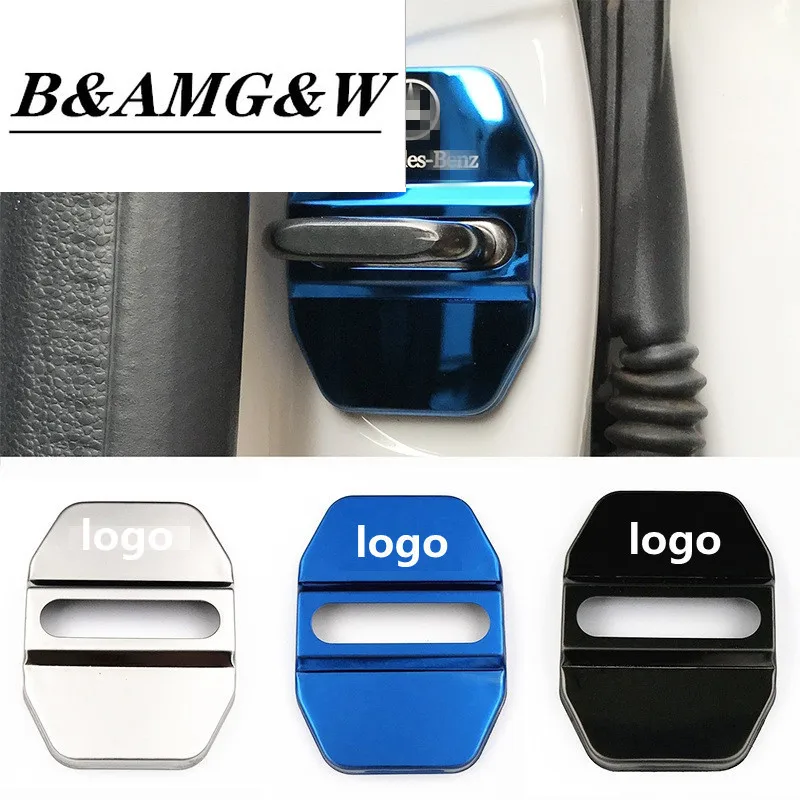 4 шт./лот металлическая крышка автомобильного дверного замка для AMG Mercedes W212 W211 W210