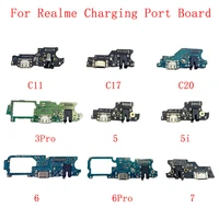 usb charging connector port board flex cable for realme c11 c12 c15 c17 c20 3pro 5 5i 6 6i 6pro 7 7pro replacement parts