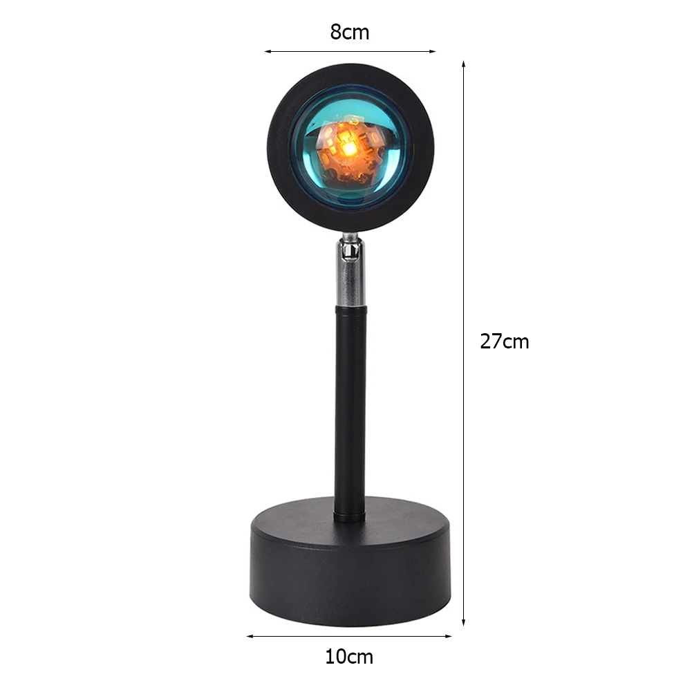 

USB Colorful Atmosphere Lamp Rainbow Sunset Projector Night Light Coffee Shop Home Coffee Background Wall Decoration