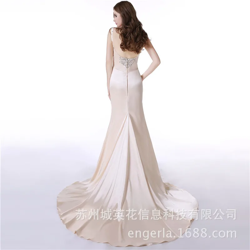 

New Spaghetti Strap Evening Dress Sweetheart Satin Mermaid Evening Dresses Long Evening Gowns New vestido de festa