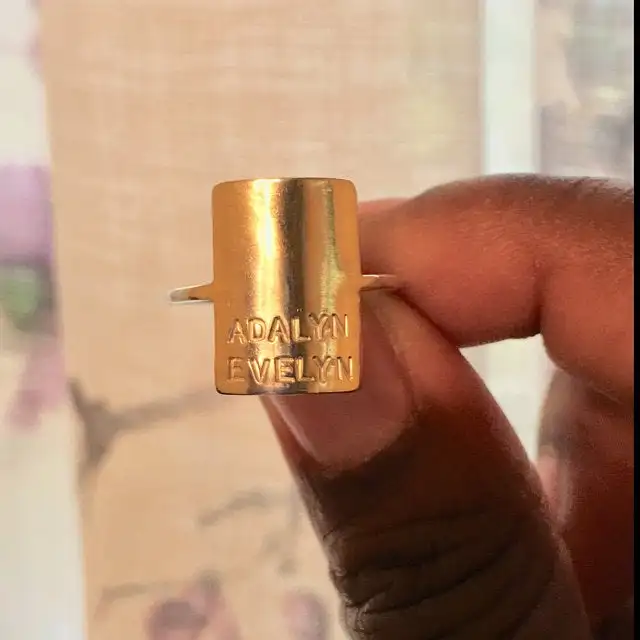 

Кольца женские регулируемые из нержавеющей стали с двойным именем