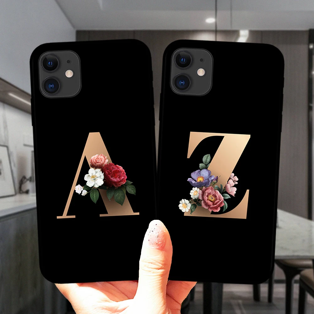 Силиконовый чехол с буквами английского алфавита для iPhone 12 Mini 11 Pro XS Max X XR |