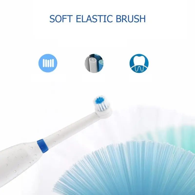 1 набор электрическая зубная щетка с 2 головками на батарейках гигиена полости