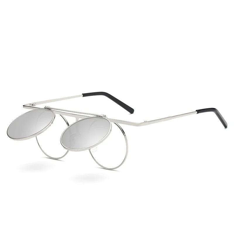 Солнцезащитные очки в стиле стимпанк для мужчин и женщин круглые брендовые