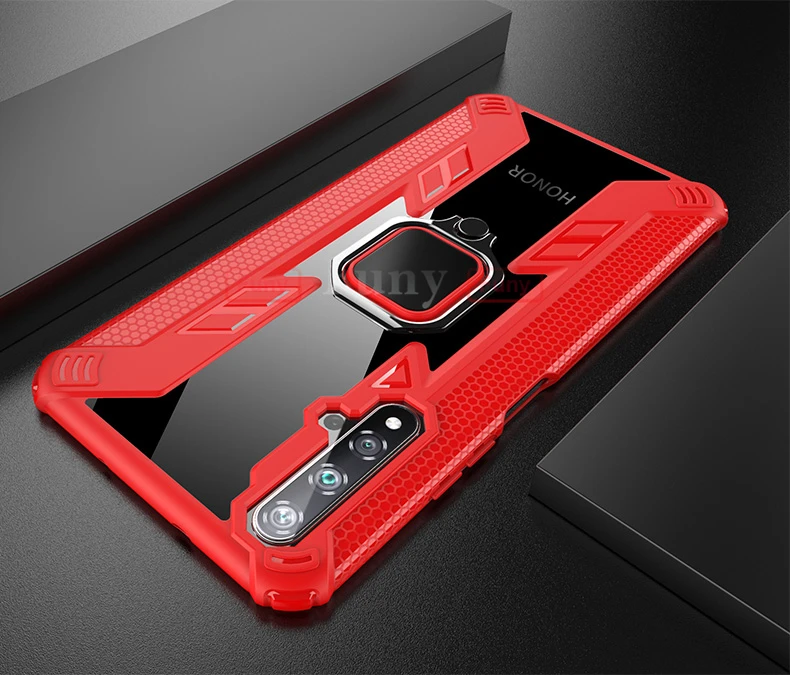 Противоударный защитный чехол для huawei Honor 20 Pro, чехол с кольцом, Прозрачный чехол для Honor 20 Pro 9x Pro, чехол на заднюю панель