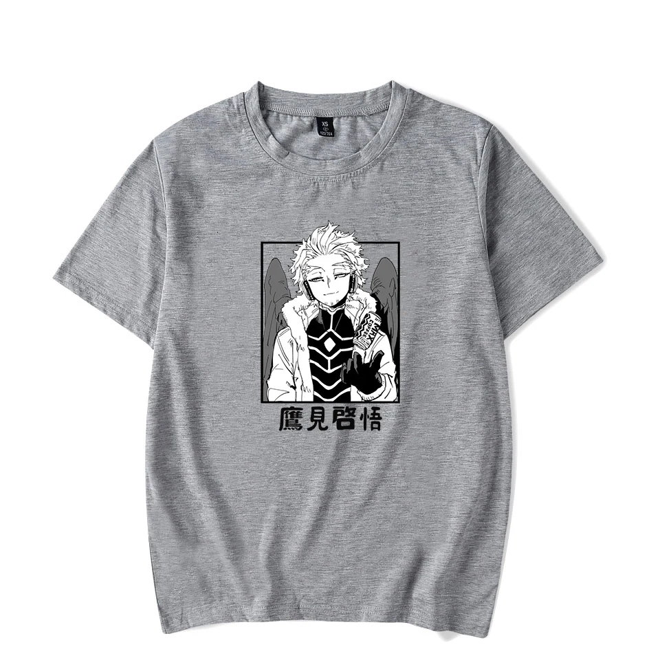 Летняя аниме мультфильм футболка моя геройская Академия Harajuku Keigo Takami Hawks с