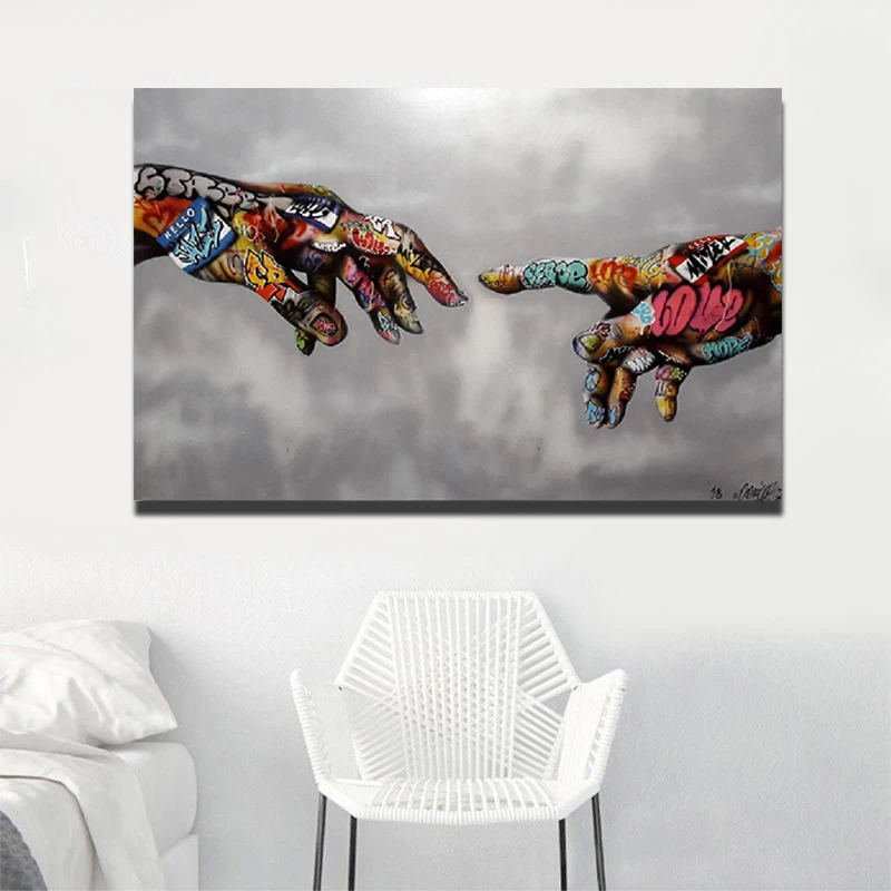 Граффити уличное искусство холст живопись абстрактное ручные плакаты принты