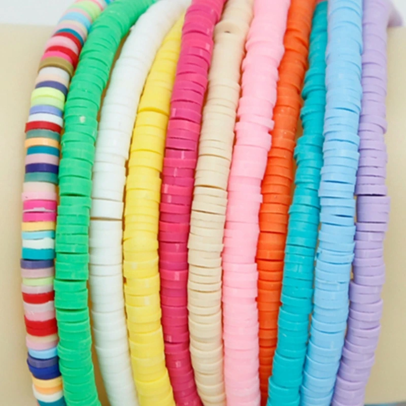 

Bohemian Round Beads for DIY Necklaces Bracelets Earring Craft Set Color 24Grids Color Beads Beautiful Handwork Gifts