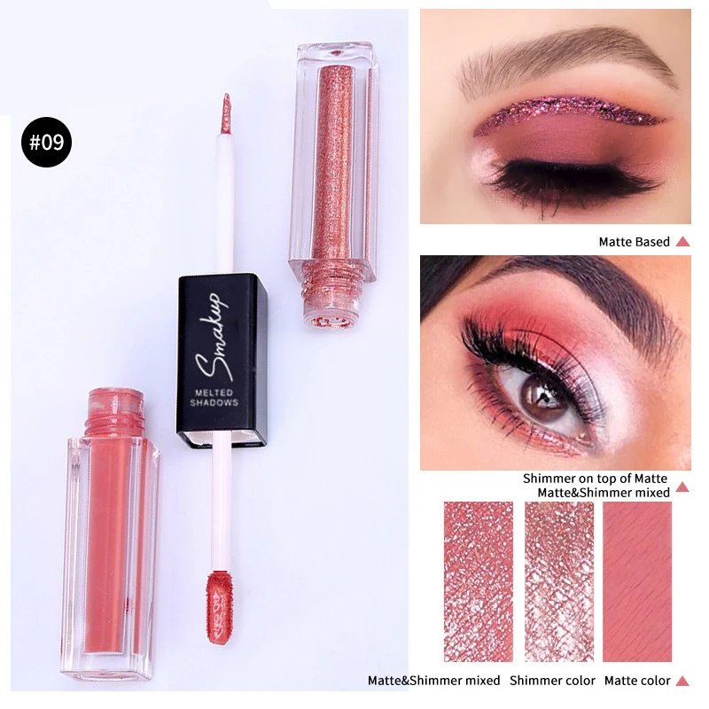 10 цветов двухглавые тени для век макияж начинающих осветляющие косметические