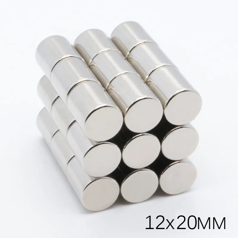 

20Pcs 12x20mm N35 NdFeB Super Strong Rare Earth Magnet Disc 12 x 20 mm Fridge Permanet Magnets Small Round Neodymium Magnet