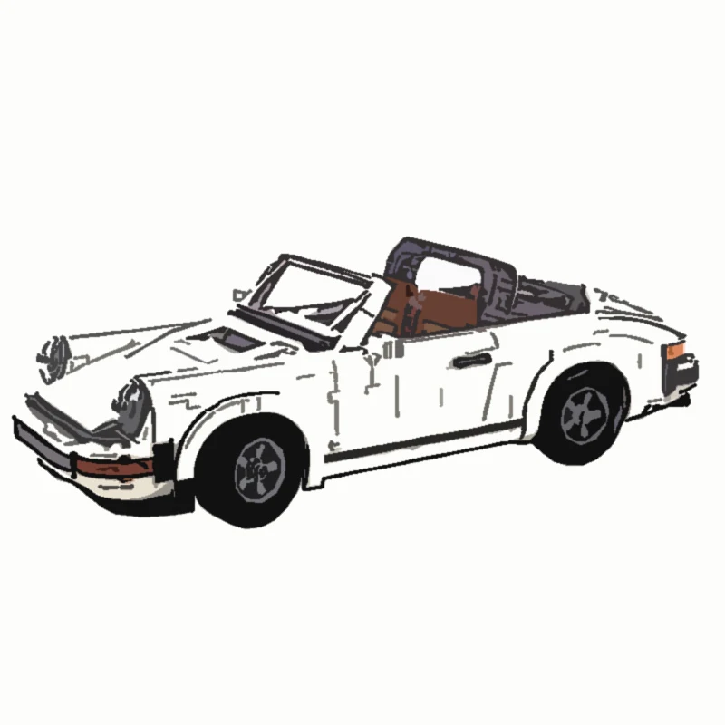 Новый Ретро-конструктор Два в одном белый супертехнический спортивный