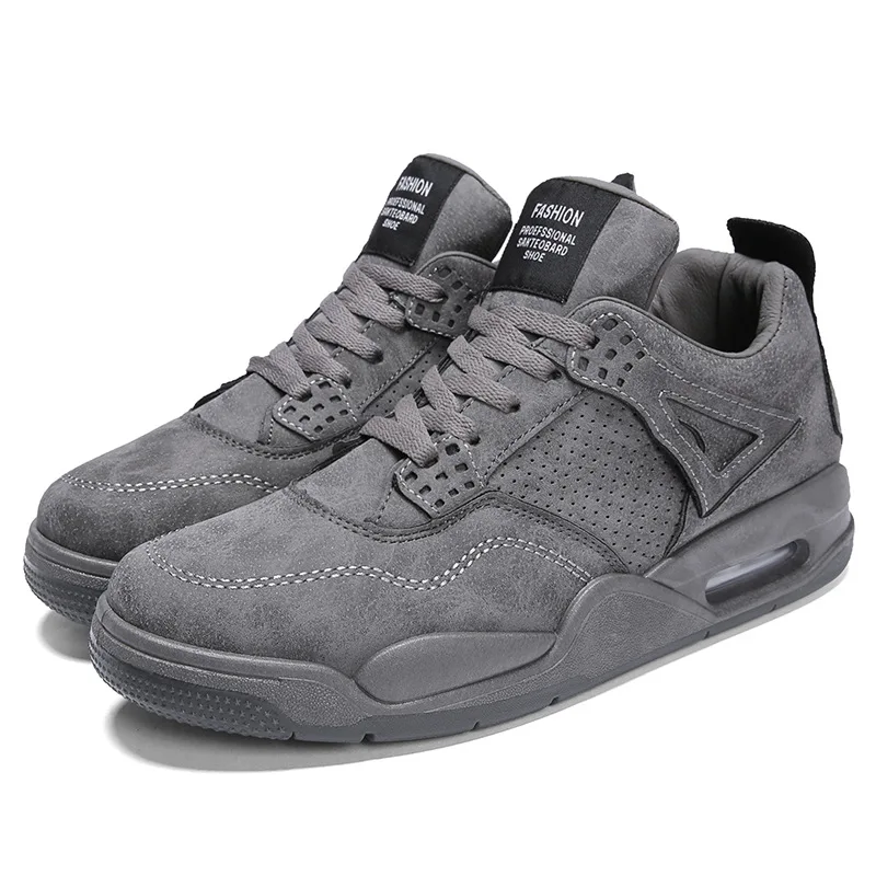 

New Round Head Big Size Retro Daddy Shoes Men's Sports Casual Shoes High Air Cushion Mid Top Board Shoes Mens Shoes