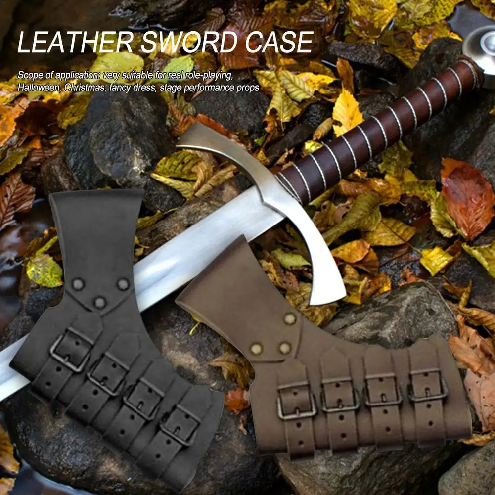 

Sword Frog Holster High-quality Artificial Leather Armory Replicas Renaissance Rapier Medieval Raven Sword Frog For Christmas F