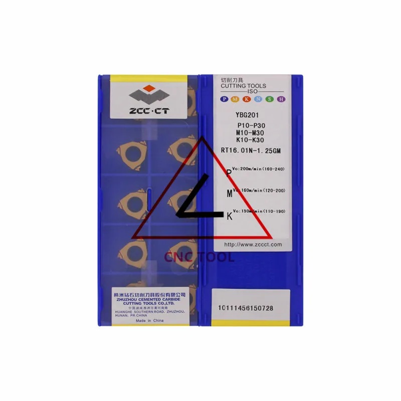 

10 шт. оригинальных китайских токарных вставок RT16.01N-1.25GM YBG201 ZCCCT