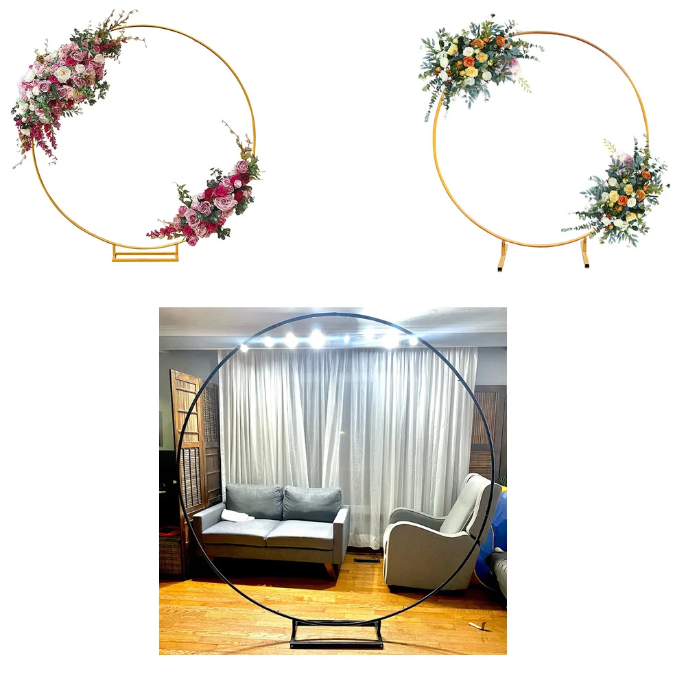 

2022Wedding props, wrought iron frame, circular ring, wedding arrangement, balloon arch, background frame, decorative ornaments