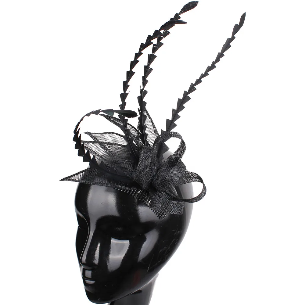 Бесплатная доставка 21 цвет пурпурный материал Sinamay Вуалетка головной убор