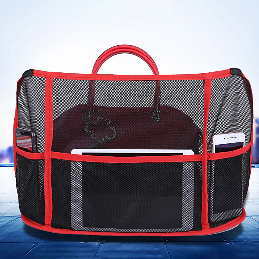 Новая автомобильная сумка для хранения органайзер карманная сетка автомобиля