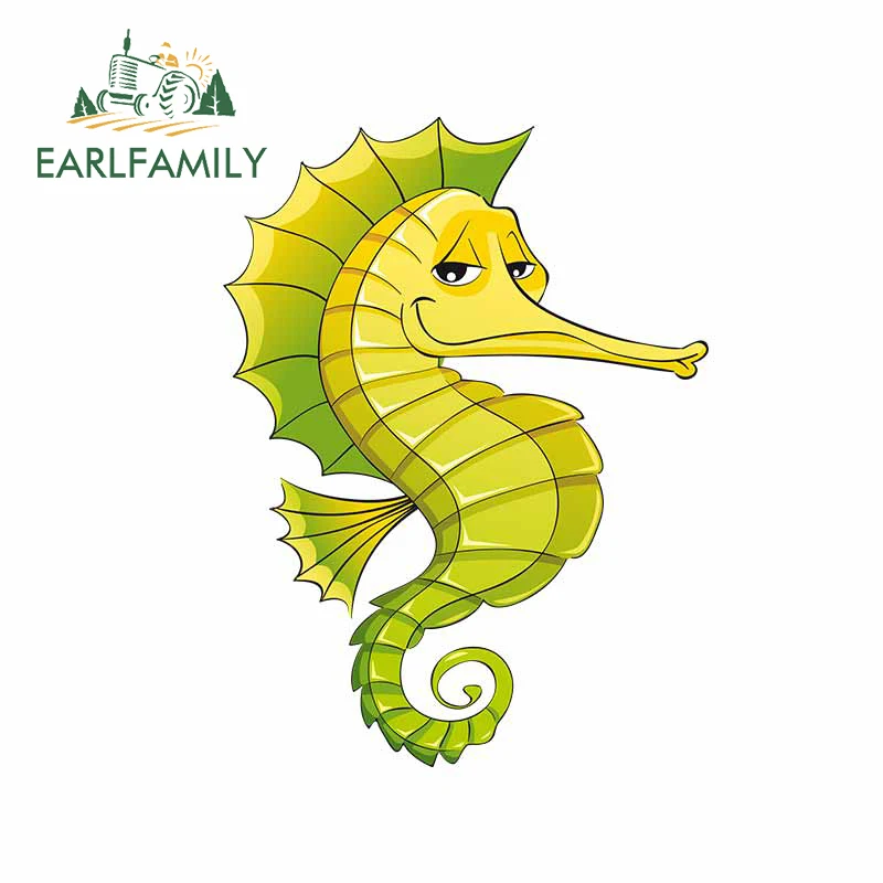 Эрл Семья 13 см x 9 7 для желтый морской конек автомобильные наклейки Windows наклейка