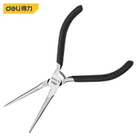 deli mini needle nose pliers 6 extra long nose plier press tool multifunction forceps repair hand tools alicates high quality
