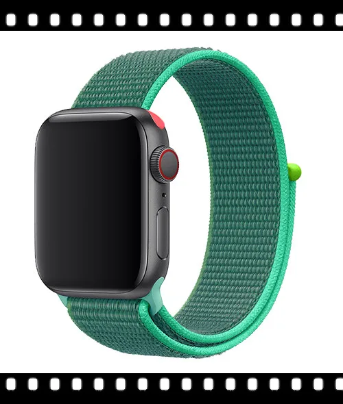 Ремешок для apple watch band sport loop apple watch 5 4 3 band 44 мм 40 мм iwatch 5 4 42 мм 38 мм correa нейлоновый браслет pulseira nato - Цвет ремешка: Spearmint green 3hit