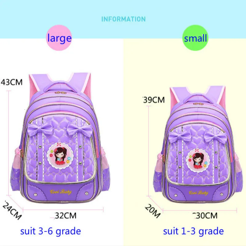 Bags Children School 2023 girls Orthopedic school backpack kids schoolbag Waterproof Princess Backpack Teenager Mochila Infantil