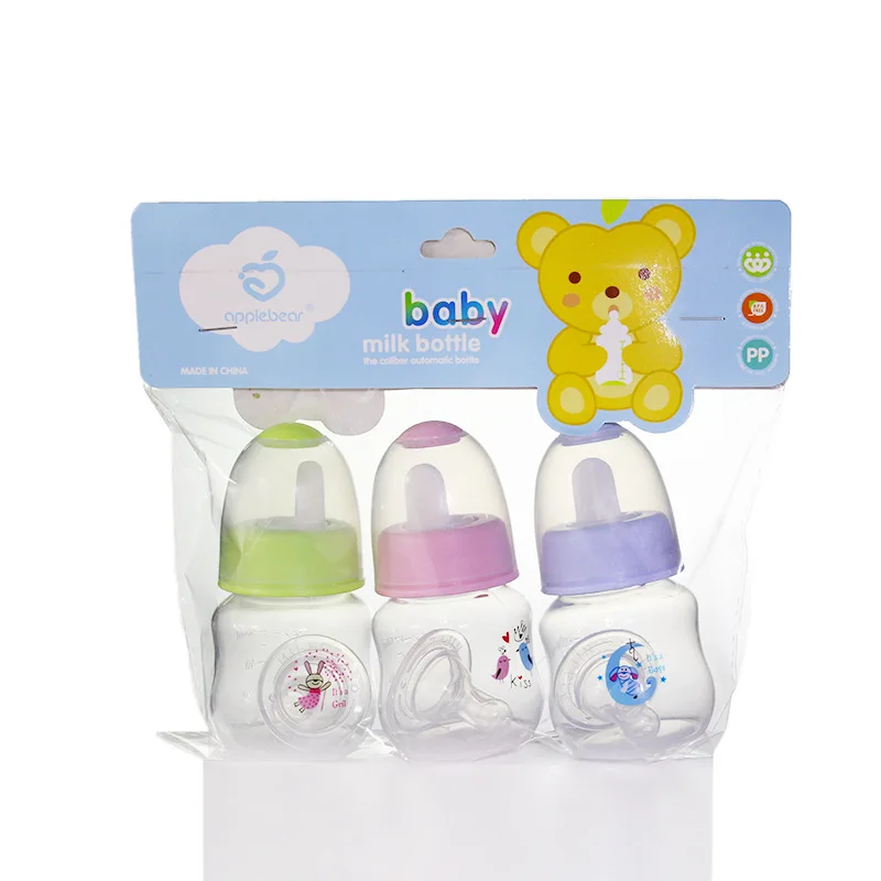 

60ML Newborn Children Infant Baby Boy Girl Wide Mouth PP Feeding Bottle Drinking Water Breast-like Feeling