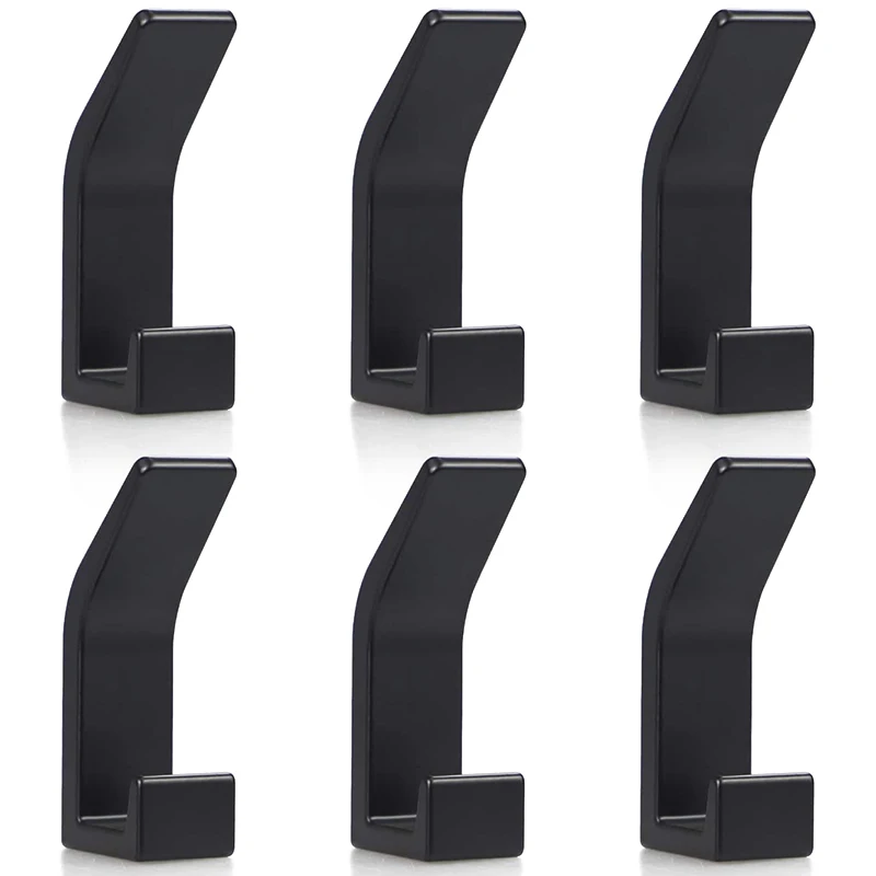 

6 Pieces Towel Hook, Adhesive Hook Wall Hook Bracket for Wardrobe Bathroom Toilet Towel Hook, Waterproof