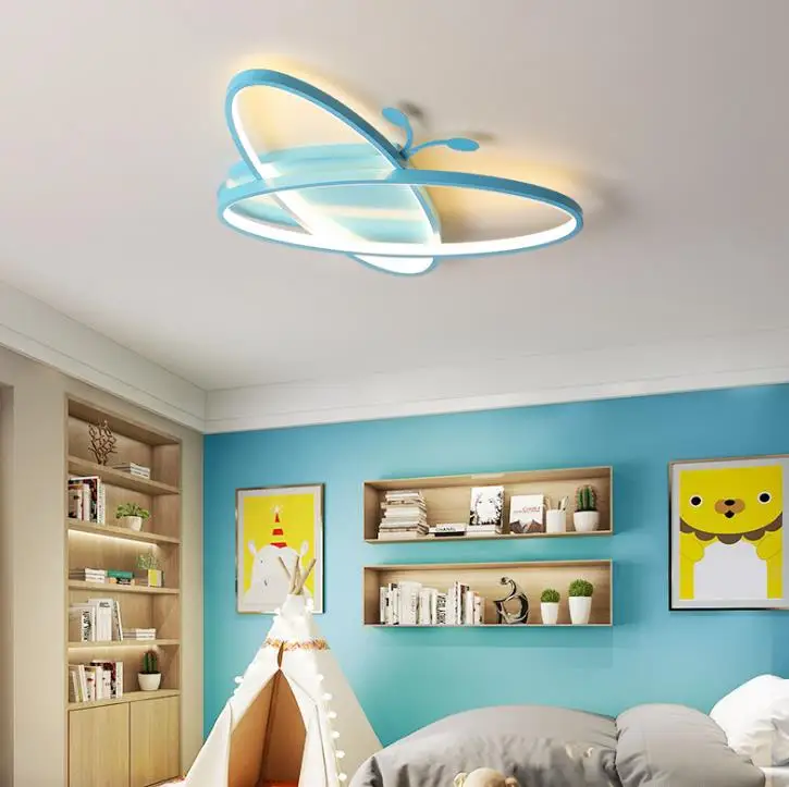 Современная люстра с мультяшным рисунком потолочный светильник розового и