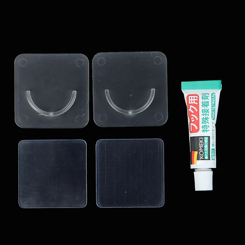 

2PCS Punch-free Strong Rod Holder Curtain Rod Bracket Hook Adjustable Transparent Wall Bracket Self-adhesive Rod