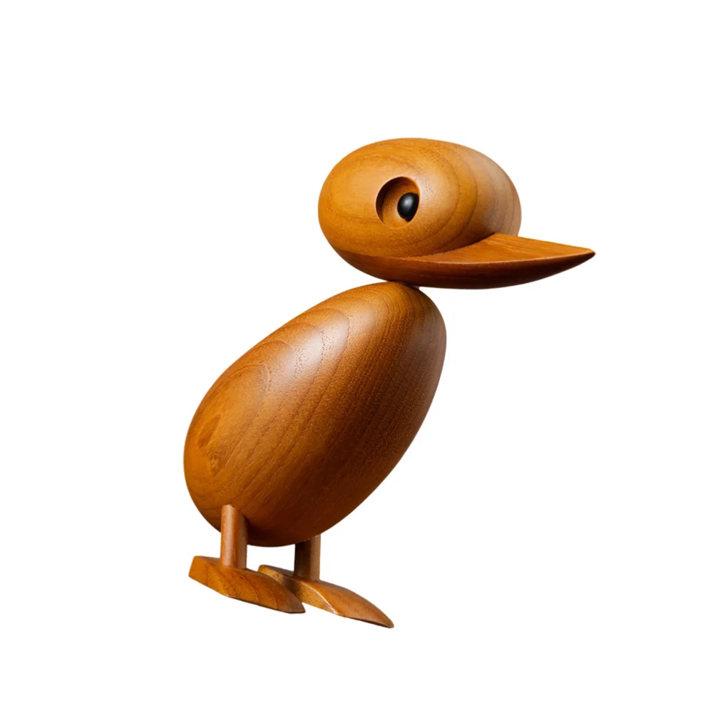 

Creative Duckling Wood Crafts Desktop Adornments Animal Figurine Arrangements for Home (Baby Duck)