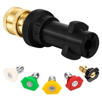 pressure washergun adapter with 14 inch brass female quick connector fitting and 5 packs 14 inch multiple degrees pressure was