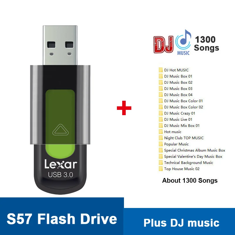 S57-Plus-DJ Lexar usb ФЛЕШКА pen drive usb flash drive флешки S57 128 ГБ 150 МБ/с. объемом памяти 32 Гб или 64 ГБ, Pincho USB C 64 ГБ с Тип C для Pad Pendrive 3,0 диск на ключе флешка мини карта памяти флешка 128 гб - Цвет: S57-Plus-DJ