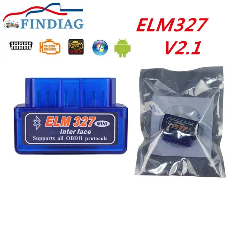 Супермини-сканер ELM327 V2.1 автомобильный интерфейс работает на всех автомобильных