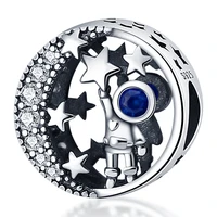 plata charms of ley silver color starry sky charms fit original pandora bracelet for women making jewelry gift