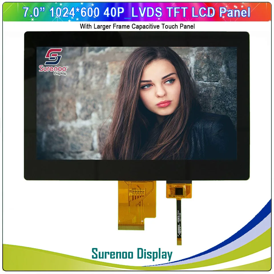 7 дюймовый/7 0 дюймов 1024*600 40P_LVDS TFT ЖК модуль монитор экрана и FT5426 I2C емкостная