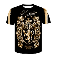 men and women 3d gold chain print t shirt baroque art clothing summer style plus size short sleeve luxury hip hop fashion top