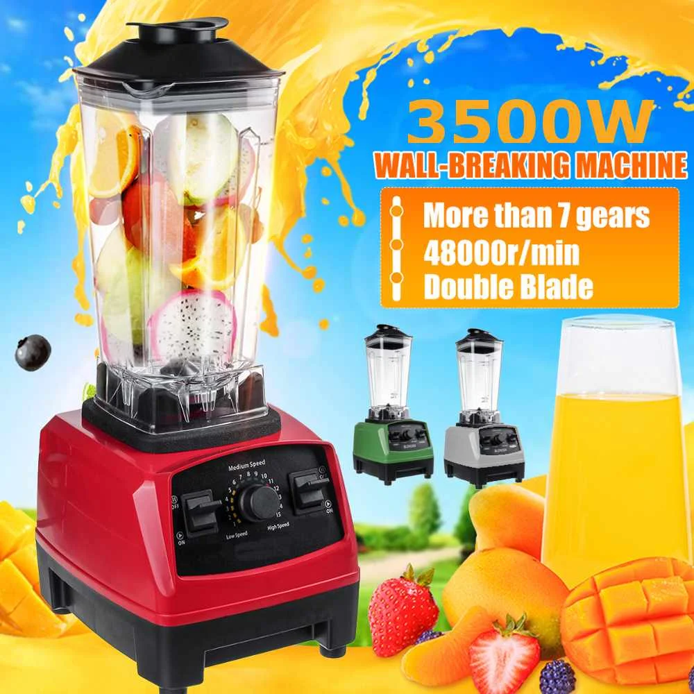 

3500W 2L Professional Smart Timer Pre-programed Blender Mixer BPA Free Juicer Food Processor Ice Smoothies Crusher 110V 220V