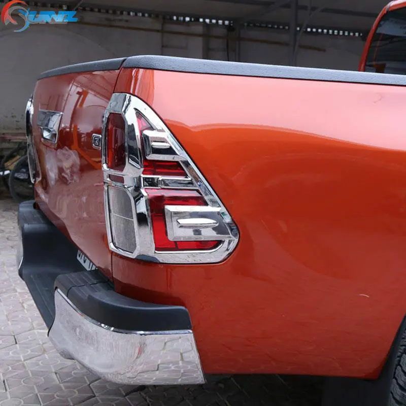 Аксессуары ABS Chrome крышка переднего заднего фонаря для Toyota Hilux Revo 2016 2018 базовая