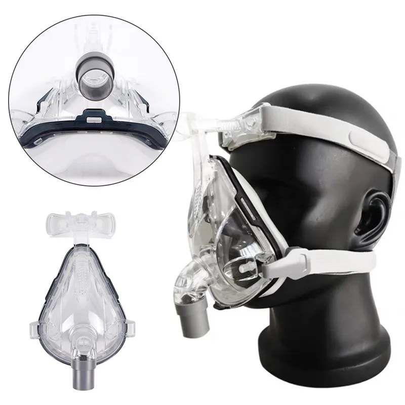 FM1 маска для лица CPAP Авто CPAP BiPAP маска с бесплатным головным убором Белый s m l для сна апноэ OSAS храп людей
