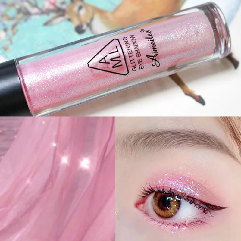 1 шт. алмазные блестящие тени для век женщин Макияж телесные блестящая жидкая