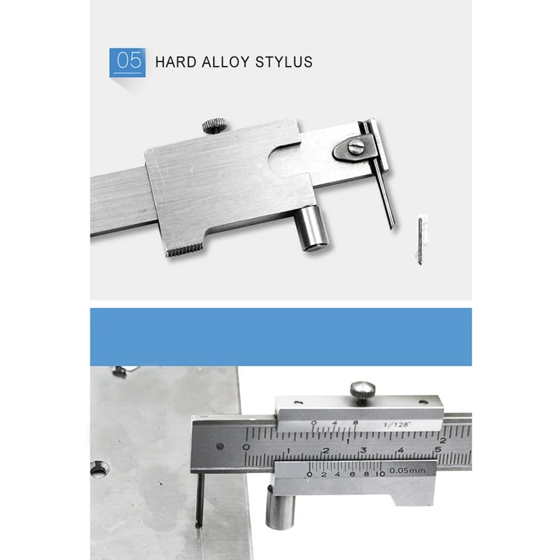 

Parallel Ruler Crossed Caliper 0-200MM Cursor Marking Caliper Needle Marking Crossed Vernier Caliper